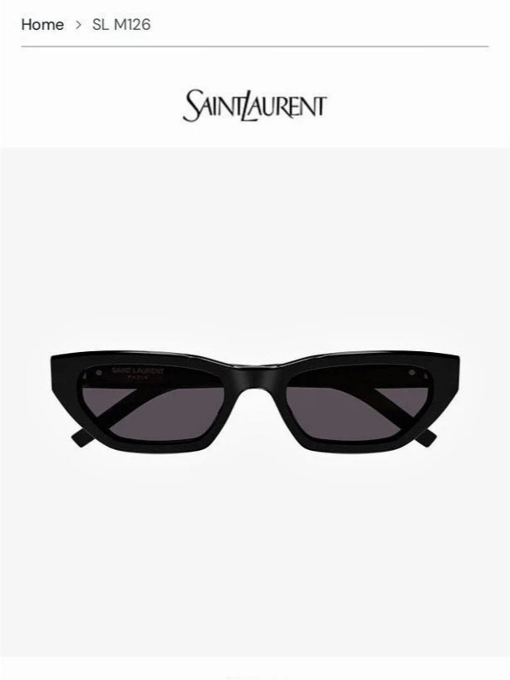 New! Saint Laurent SL M126 Sunglasses Black Sunglasses